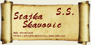Stajka Škavović vizit kartica